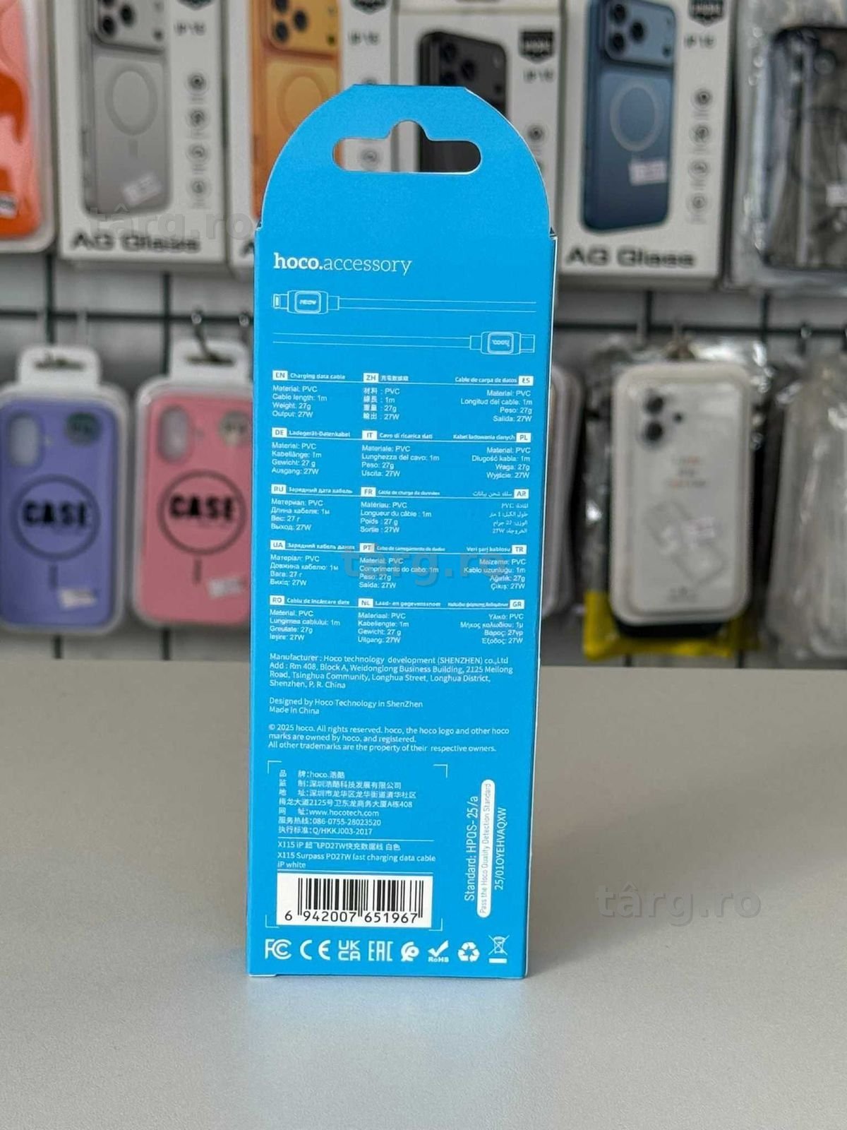 Cablu incarcare rapida, USB C-Lightning, 27w, 1m 3
