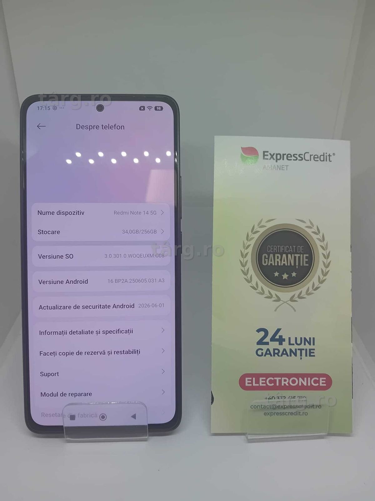 Xiaomi Redmi Note 14 5G (35662/30 Pacurari 2) Garantie 2 Ani!