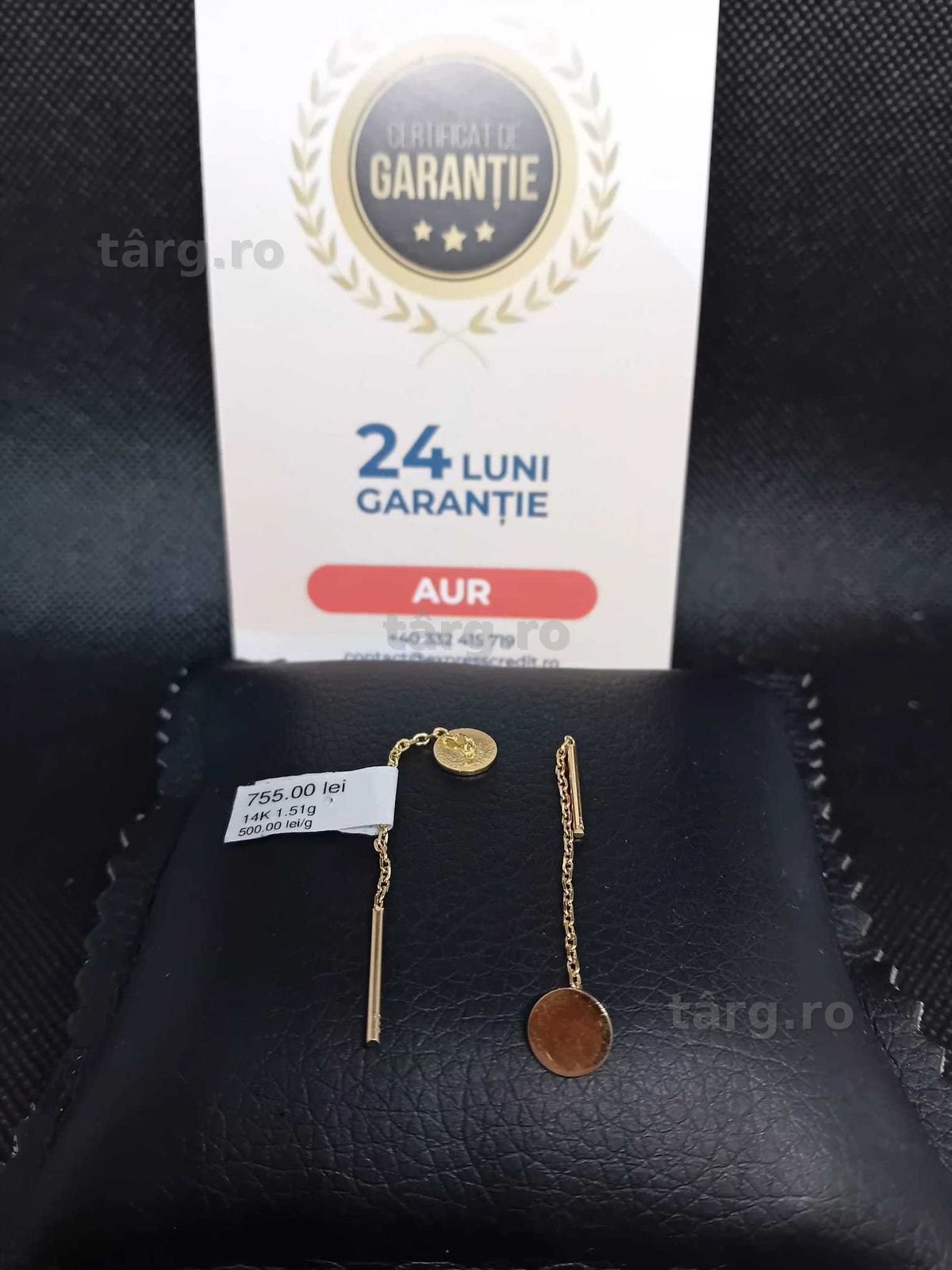 Cercei aur 14k 1.51g (B.32997.5 AG31 Barboi) Garantie 2 ani!