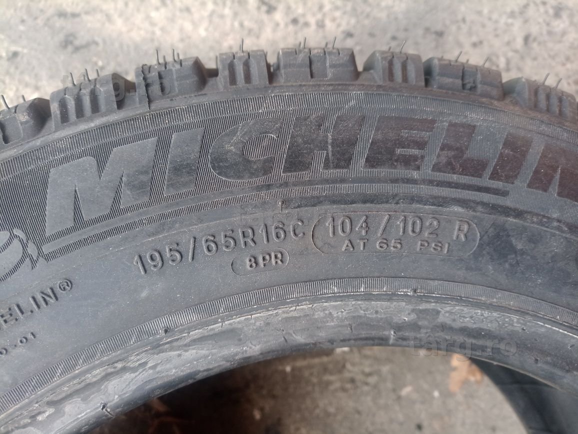 4 anvelope de iarna NOI Michelin 195/65 R16C dot 2523 6