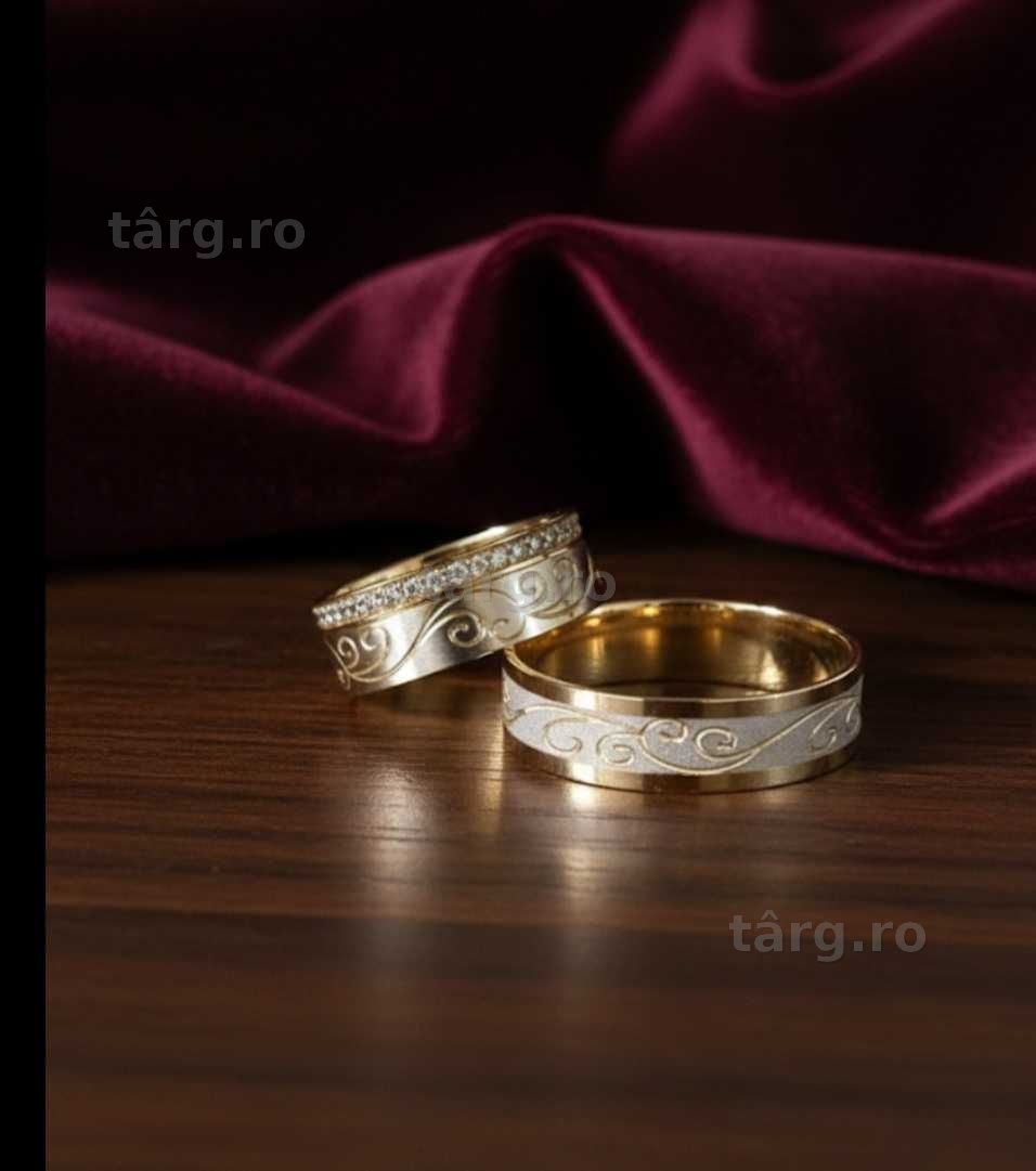 Set verighete aur 14k (AG.7) Certificat de garantie si autenticitate