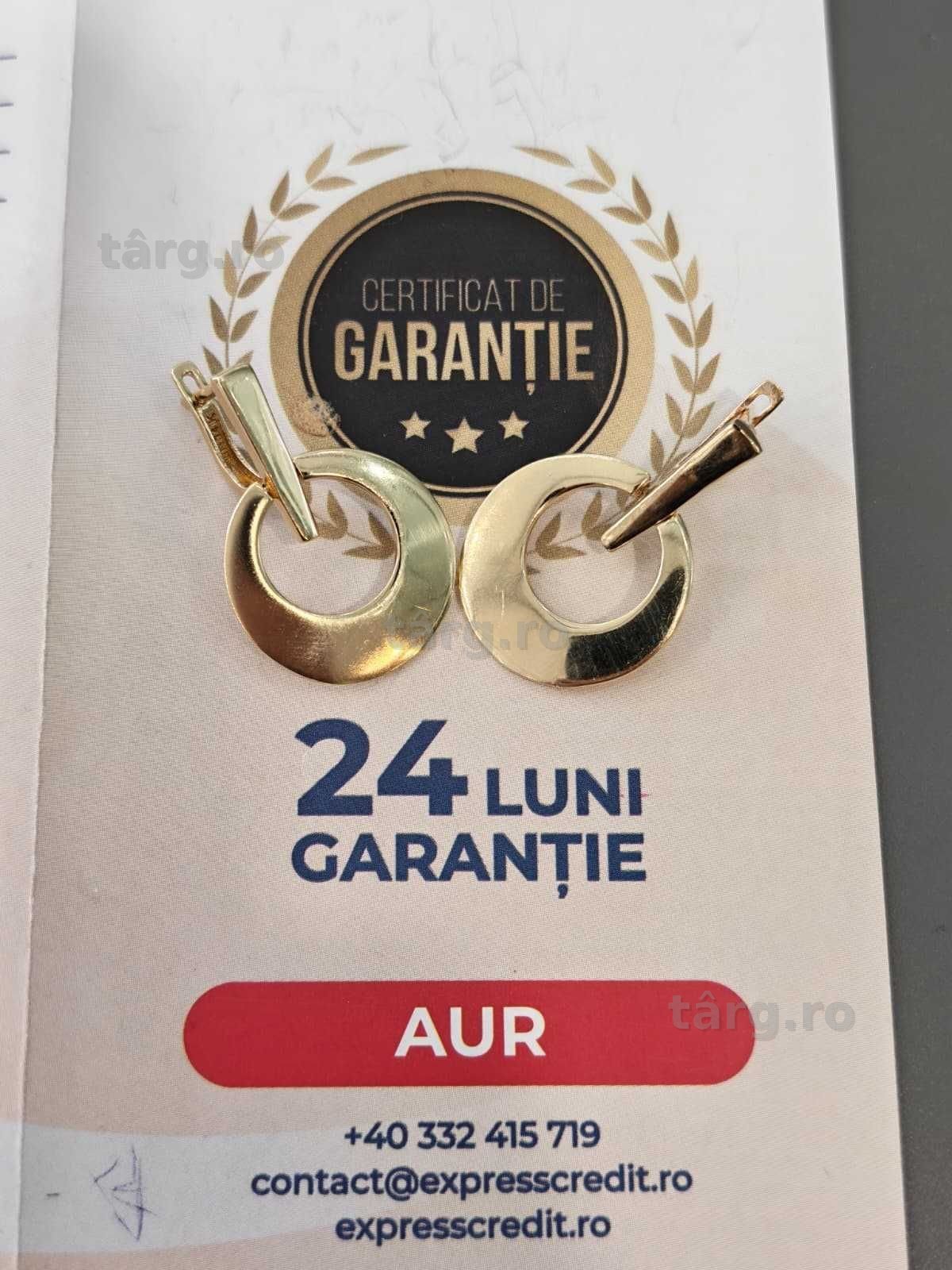 (Ag44 B6785) Cercei aur 14K 5.12g