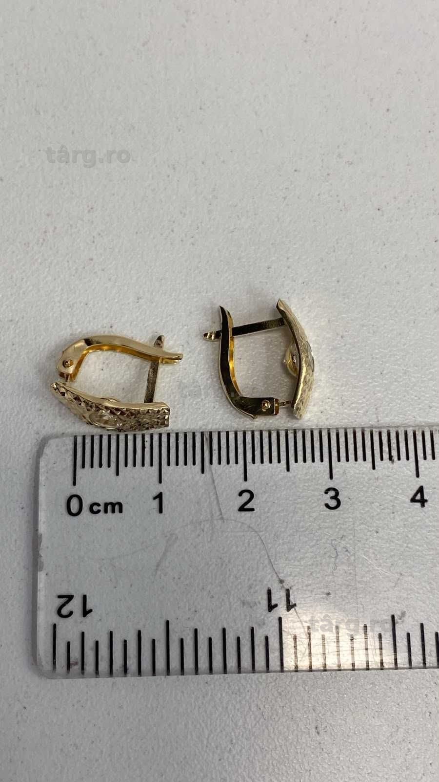 (AG13) Cercei aur 14K 1.46g (b.56158.1) Garantie 2 ani! 3