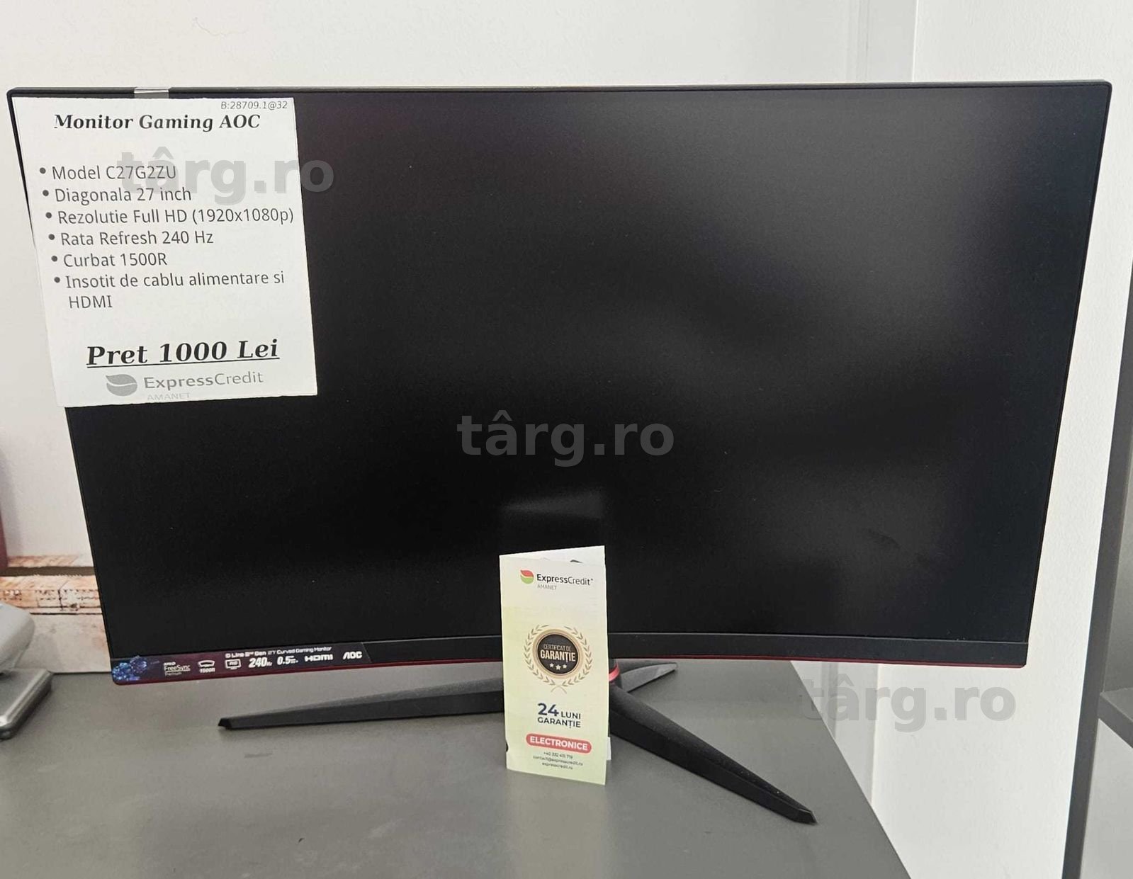 Monitor Gaming AOC (AG32 B28709.1) 2 ANI GARANTIE! Ridicare doar din agentie!