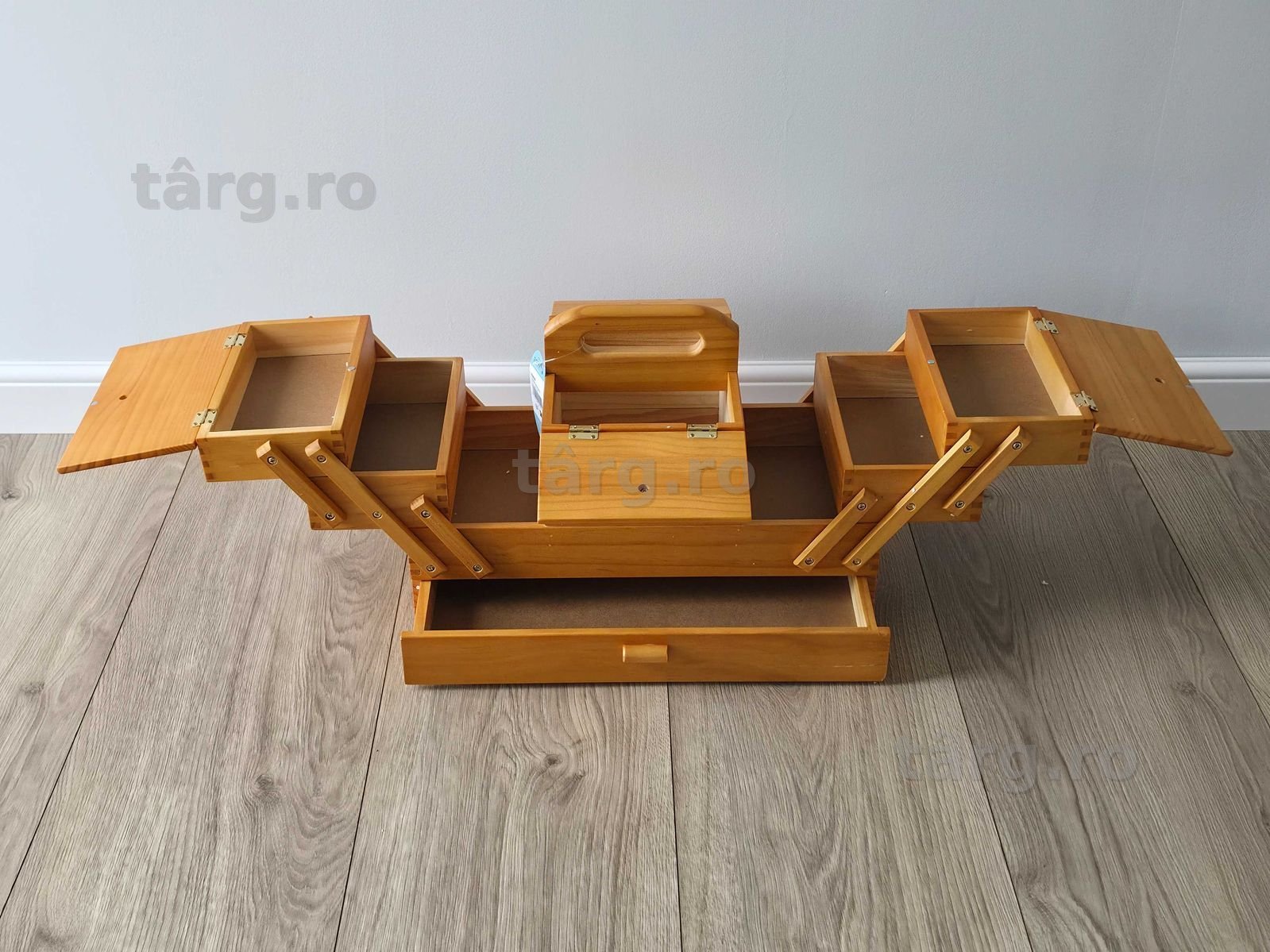 Cutie de depozitare din lemn cu 4 niveluri, Hobby Gift