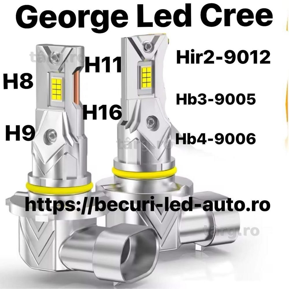 Set Doua Becuri Led  h1 h7 h8 h9 h10 h11 hb3 hb4 15000Lm/120w