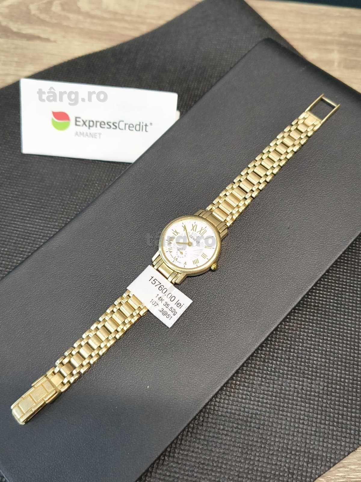 (AG51) Ceas aur 14K Geneve 35.52g b1071.3 - Garantie 2 ani!
