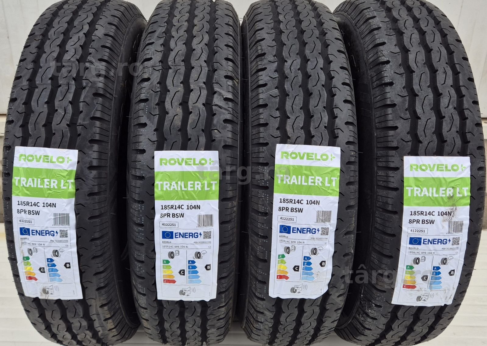 185 R14C, 104N, ROVELO Trailer ,Anvelope remorca M+S