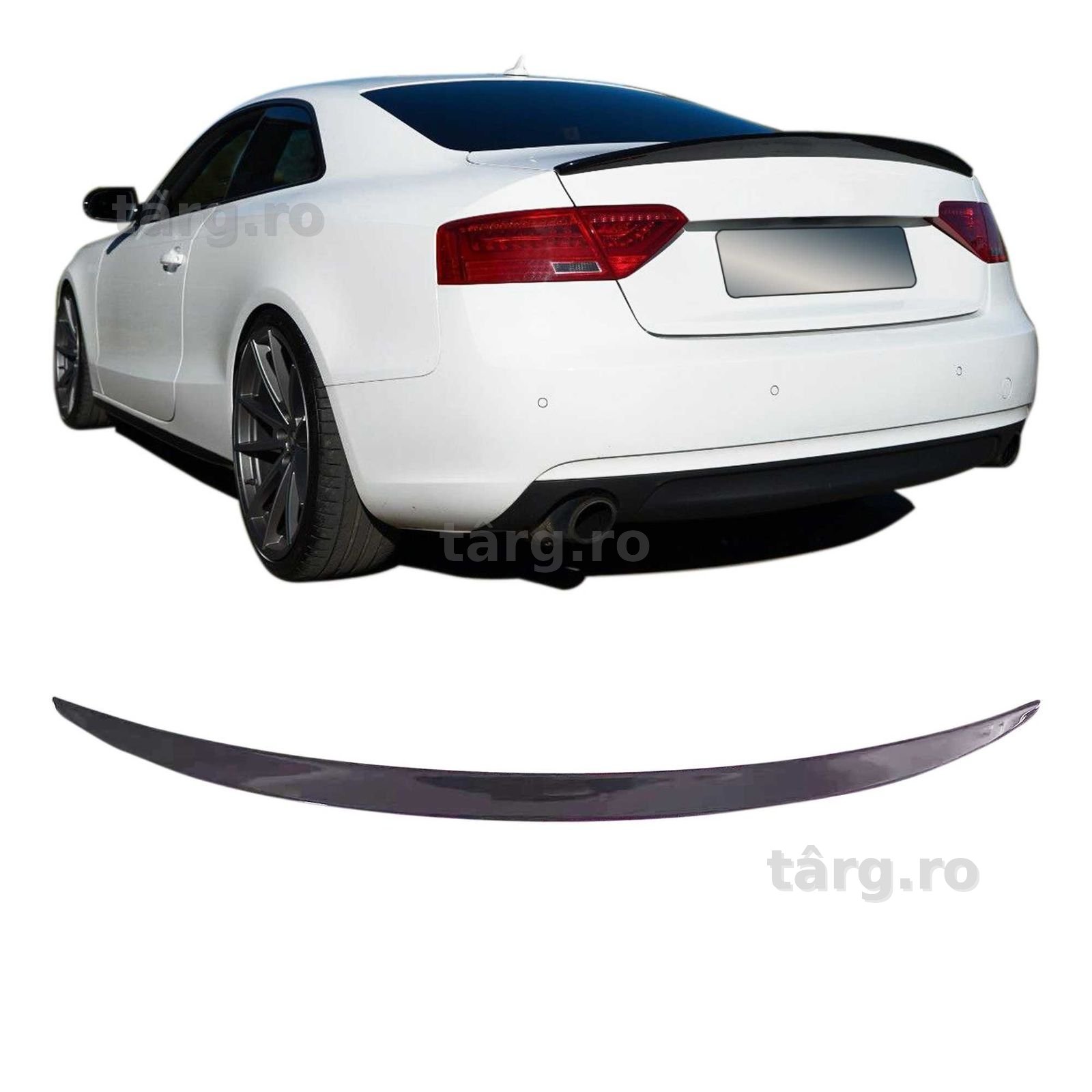 Spoiler portbagaj negru mat, pentru AUDI A5 (8T) Coupe 2007-2016