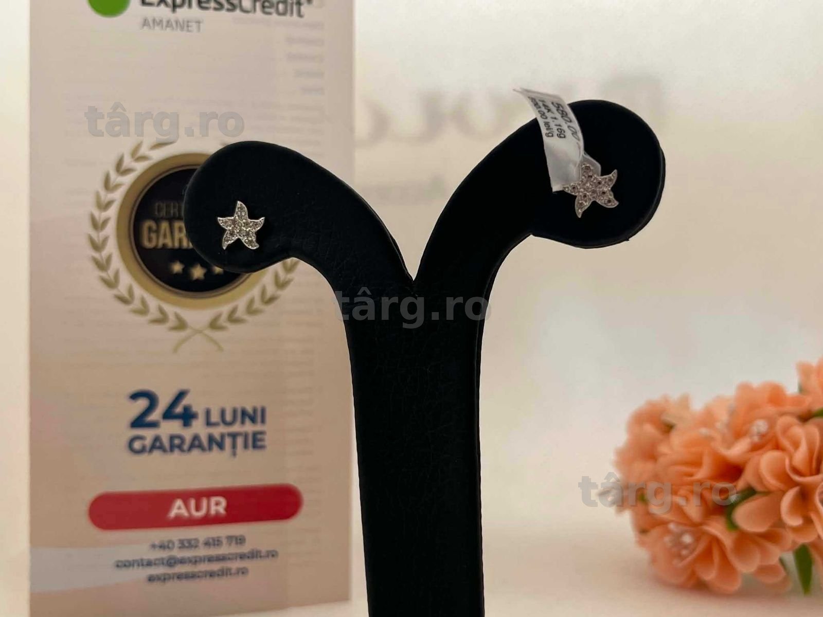 Cercei Aur 14k 1.16g (AG16 Moldova b32852)-Garantie 2 ani!