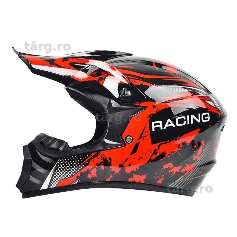 Casca Moto Enduro Cross ATV - S / M / L / XL - Rosu 4