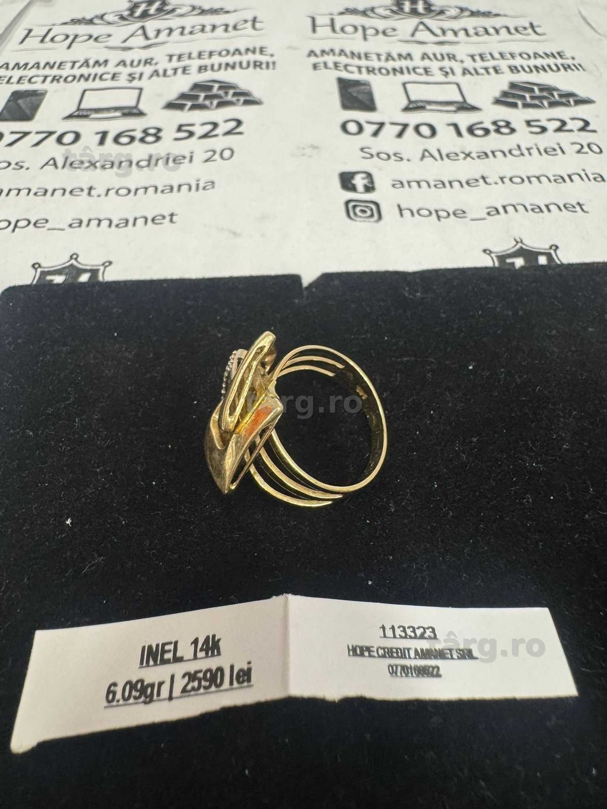 Hope Amanet P1/Inel din aur 14k/Cod 113323 3