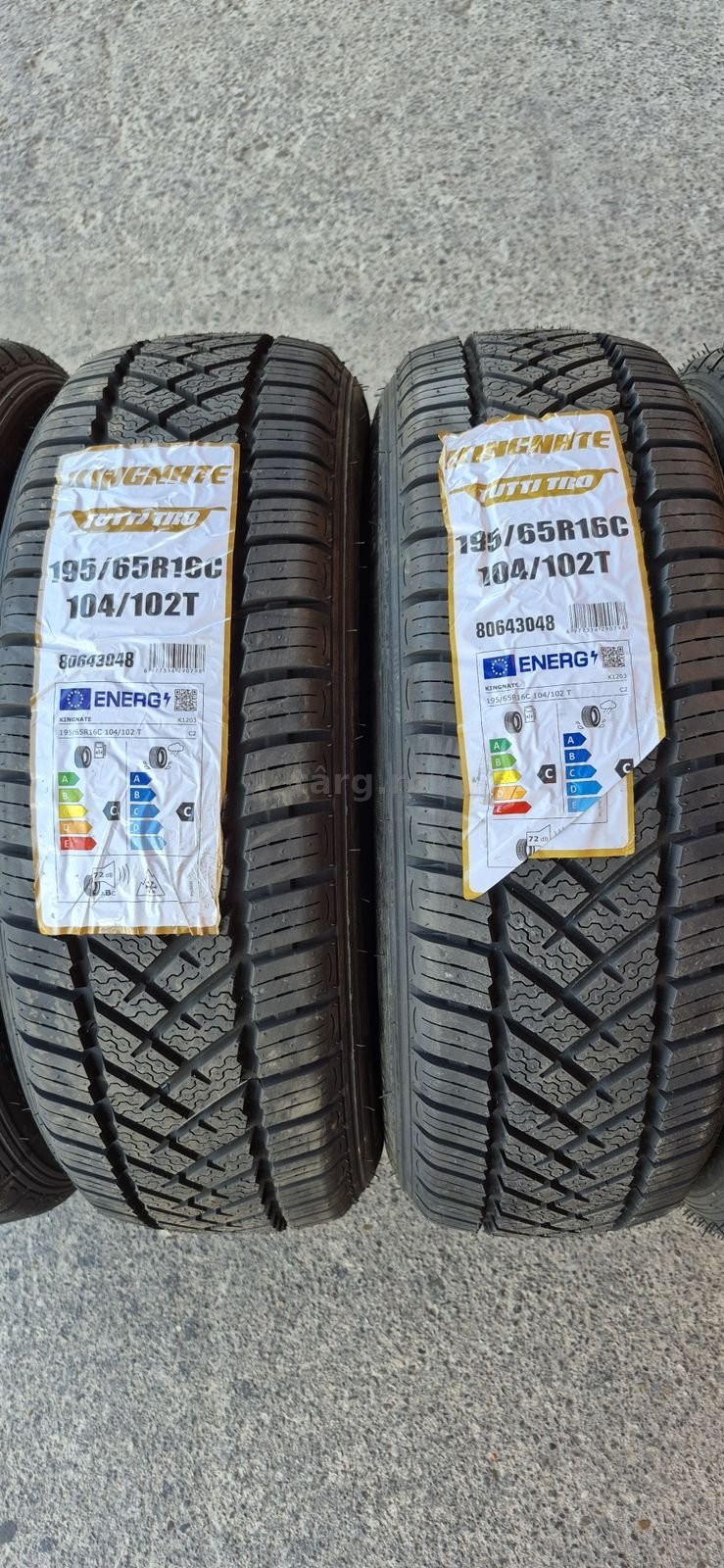 4 anvelope M+S noi Kingnate 195/65/16C,dot 2024.Pretul este  pe bucata. 2