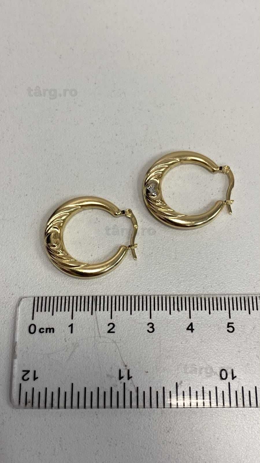 (AG13) Cercei aur 14K 2.36g (b.56206.1) Garantie 2 ani! 3