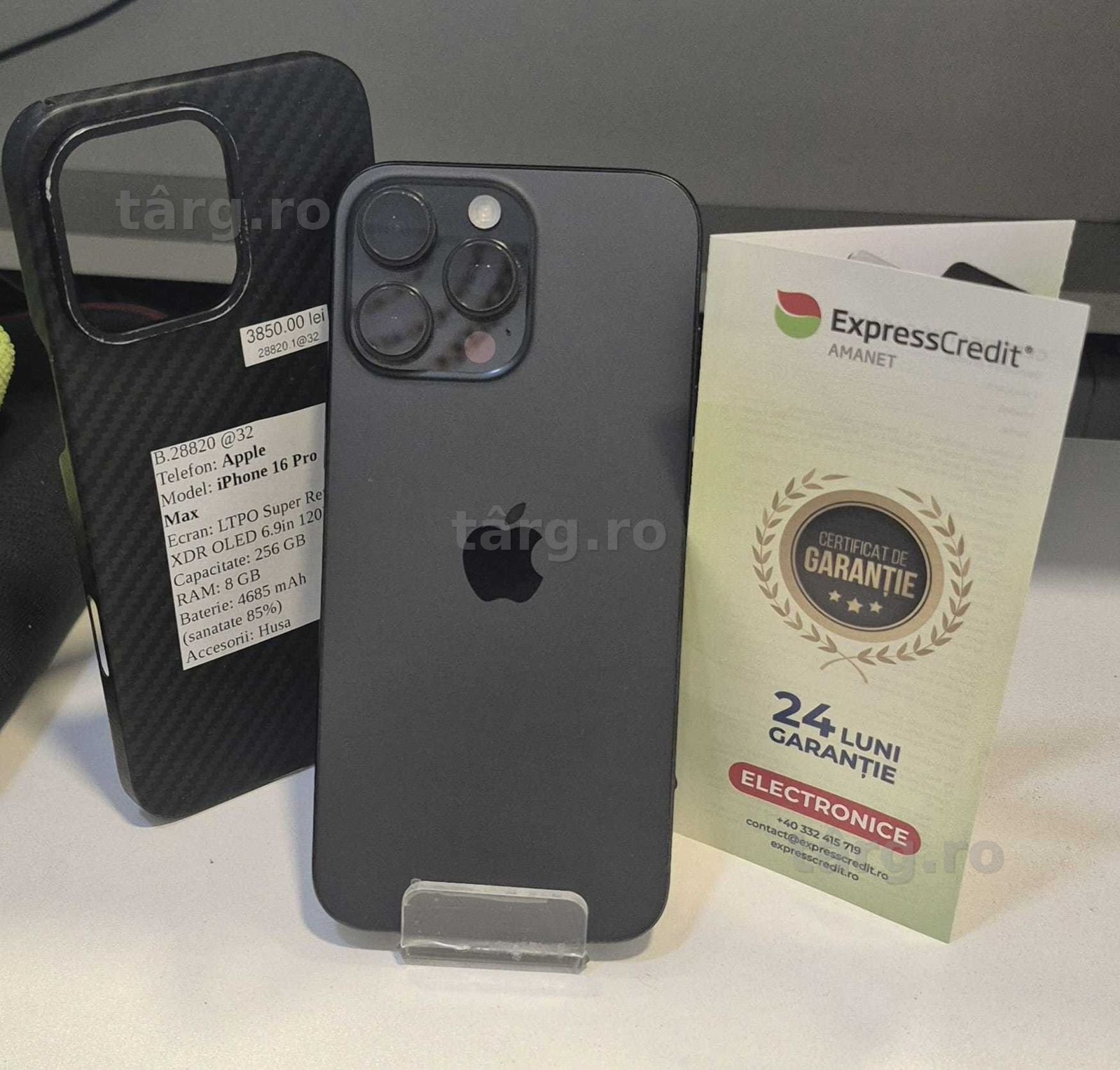 Telefon iPhone 16 Pro Max (AG32 B28820.1) 2 ANI GARANTIE! 2