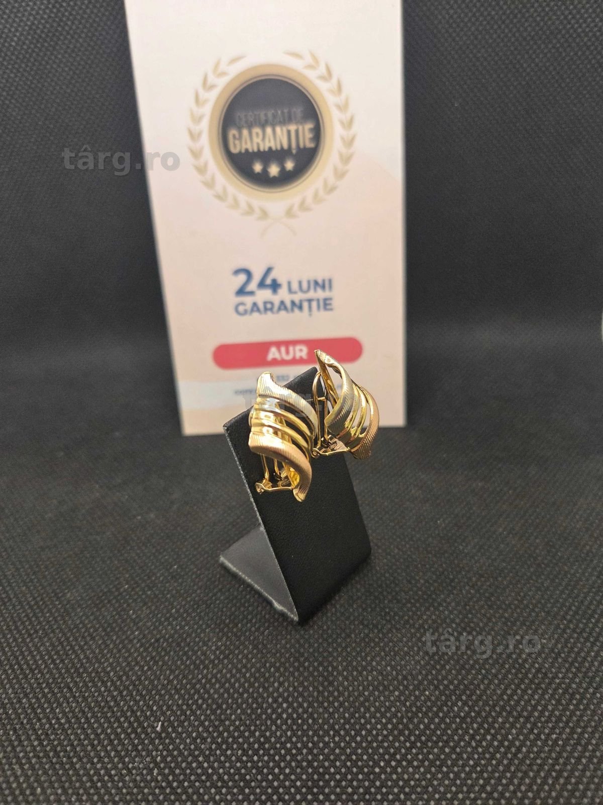 Cercei aur 18K 6.0g (49886.3 Ag11 Piata Nicolina) Garantie 2 ani! 2