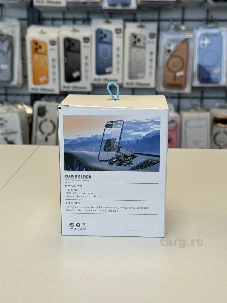 Suport Auto Telefon Magnetic, Brat Extensibil/Pliabil, Pt. Bord / Geam 2