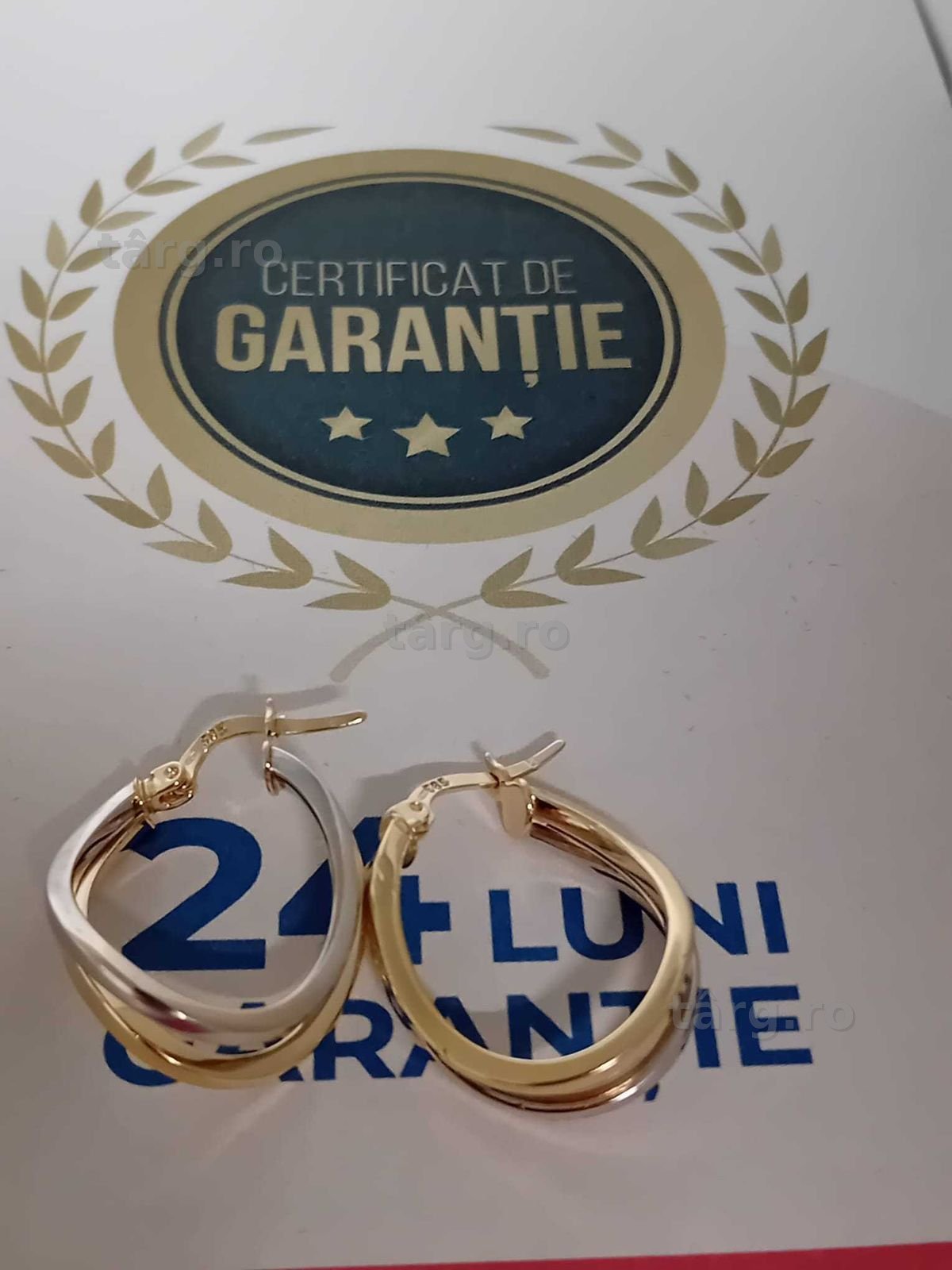 Cercei aur 14k[Tomesti-b:33348]-Garantie 2 ani! 2