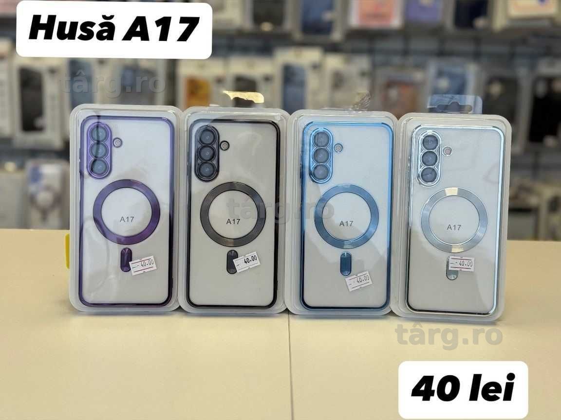 Husa TPU Luxury MagSafe , folie, cablu, incarcator Samsung A17