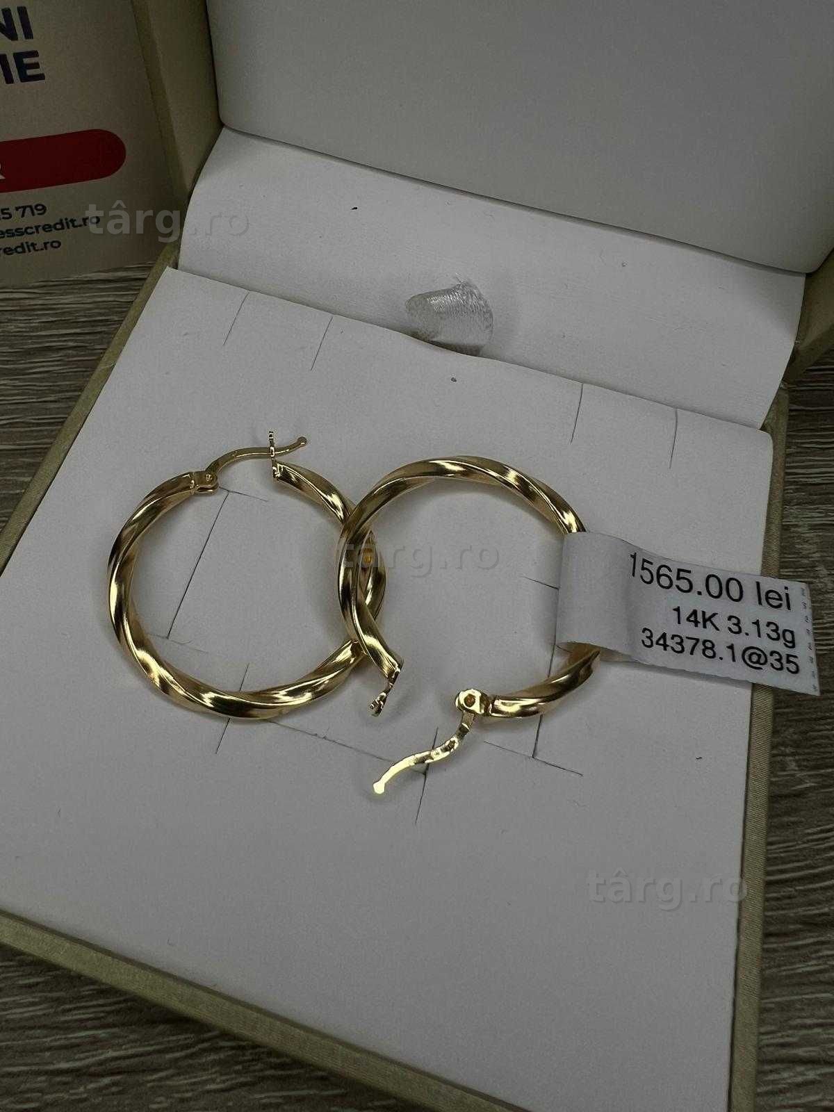 Cercei aur 14K 3.13g (AG42 B.34378) GARANTIE 24 LUNI
