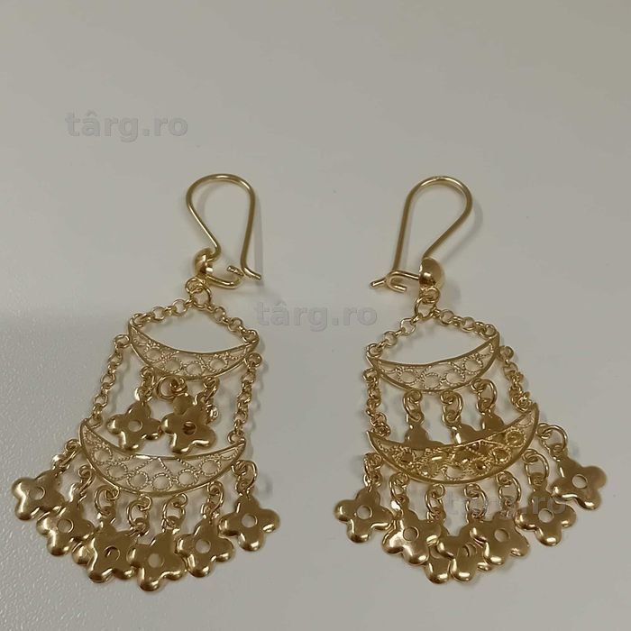 Cercei aur 14k 4.64g (ag49 Esplanada b.7424.2) Garantie 2 Ani 4