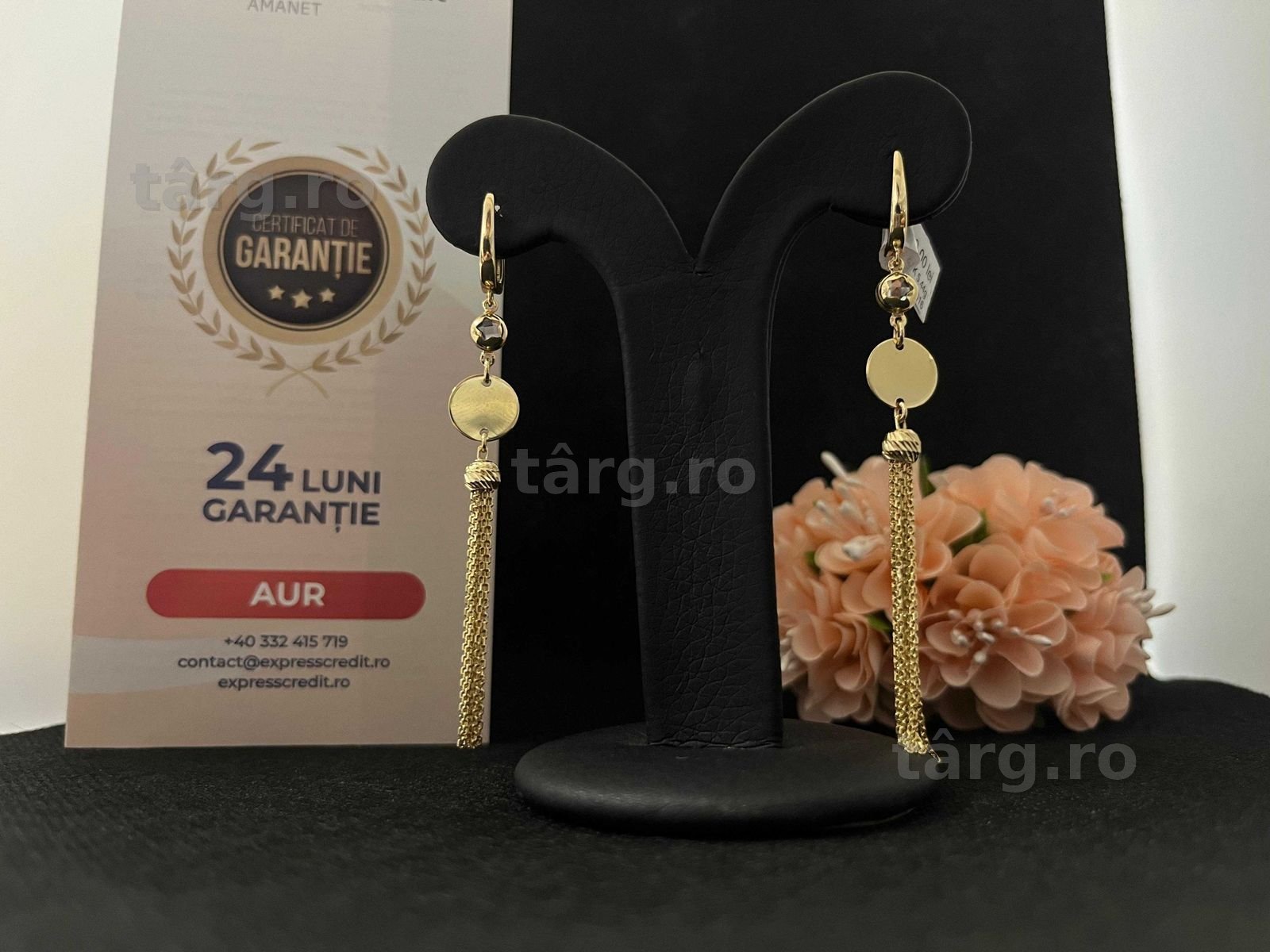 Cercei Aur 14k 5.44g (AG16 Moldova b32907.2)-Garantie 2 ani! 3