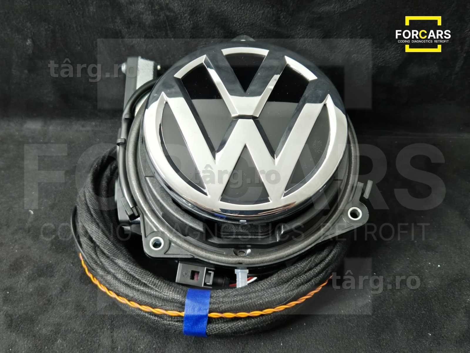 Cameră Marșarier Originală VW Golf 7 Mk7 Cameră Spate Emblemă Flip