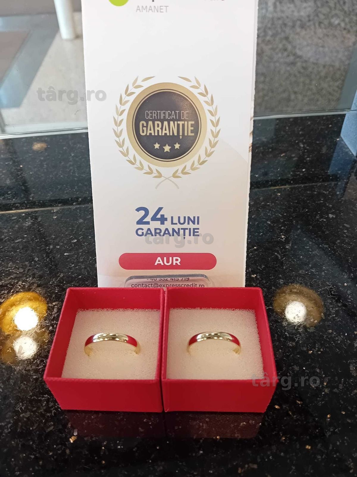 Verighete aur 9k 2.68/2.58g marimile 22 si 20 (Iulius Mall)(B-357.1.2) Garantie 2 ani!