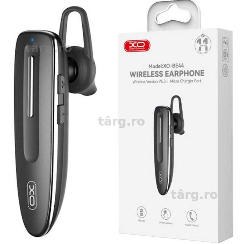 Casca Wireless XO, Autonomie 10 Ore, BT 5.3, Buton control, Negru 2