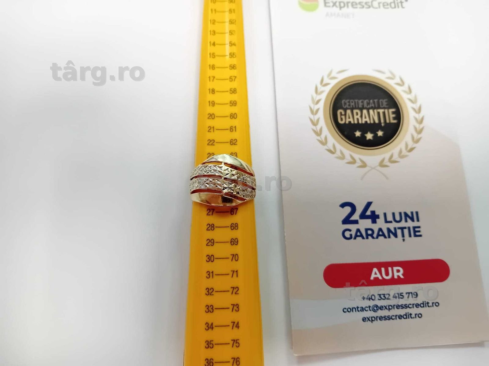 (Ag33) Inel Aur 14K/Garantie 2 ani 3