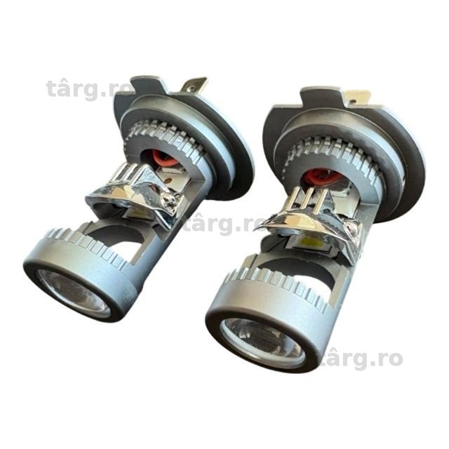 Set Doua Becuri Led H7 Cu Lupa  120W/20000Lm/6000K