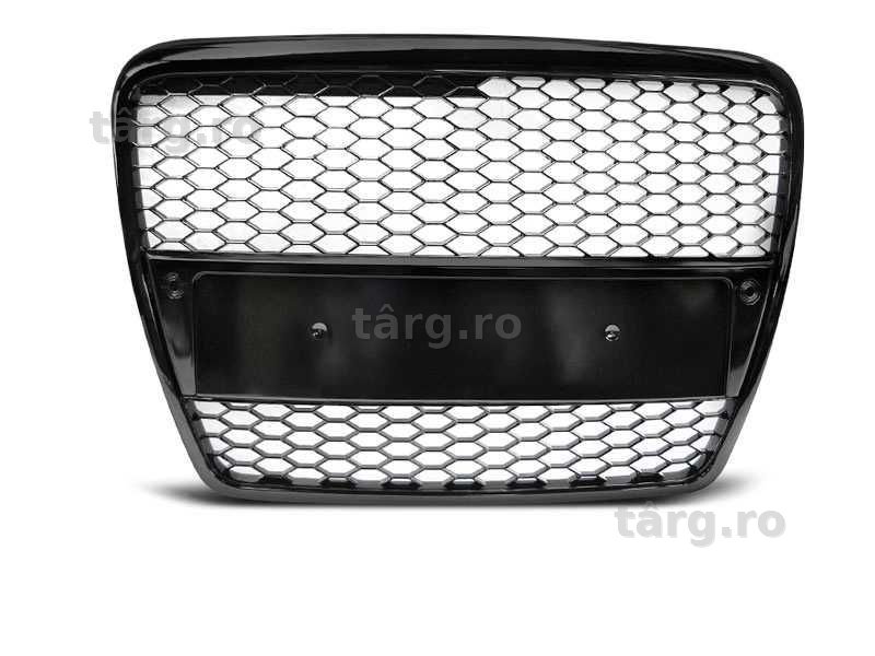 Grila radiator pentru Audi A6 C6 negru lucios