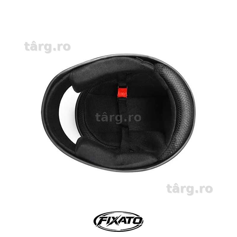 Casca Moto/Scuter/ATV, viziera dubla, marime universala, Gri cu Rosu 6