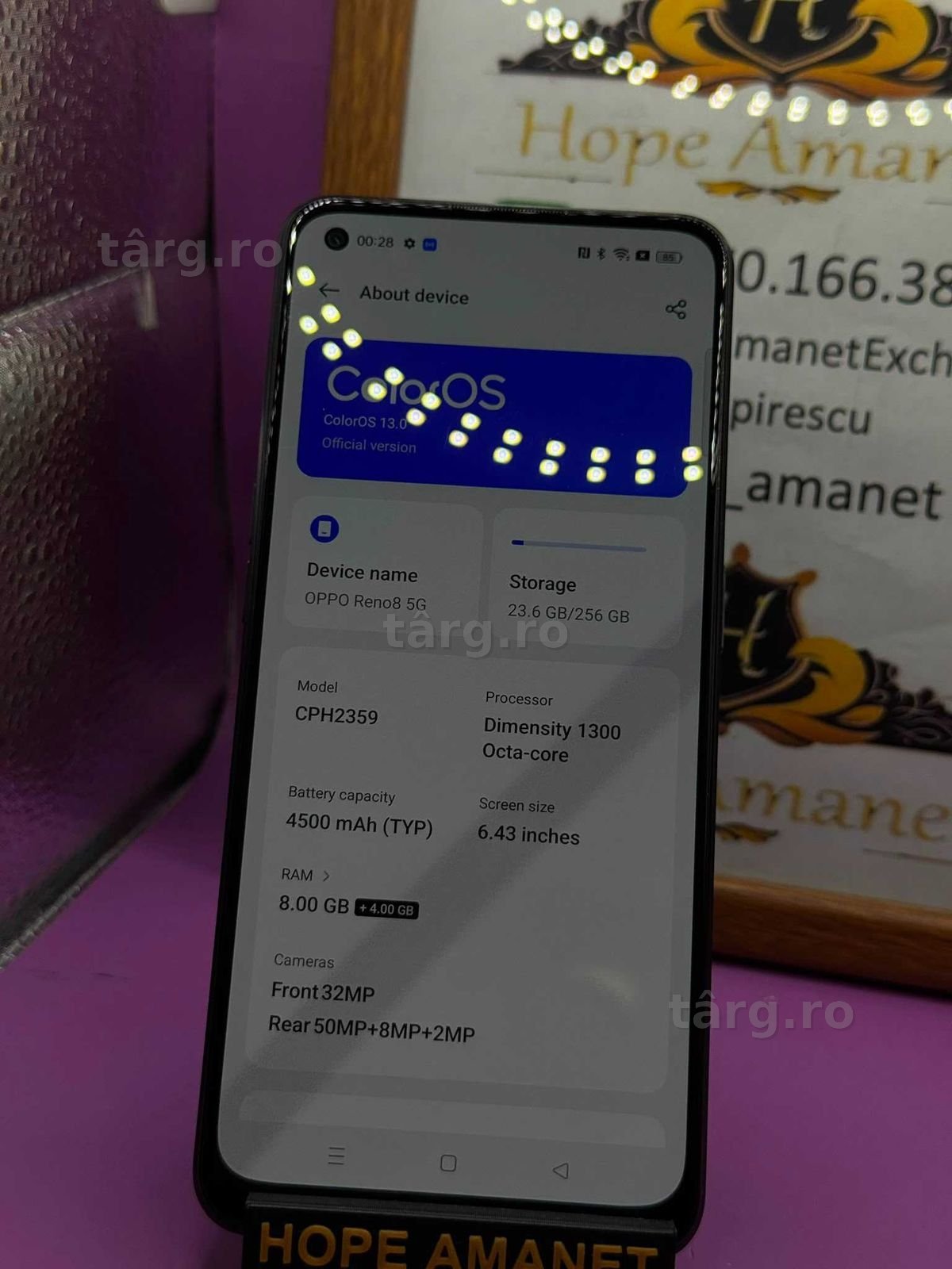 Hope Amanet P2 - OPPO RENO 8 256GB/ 8GB RAM 3