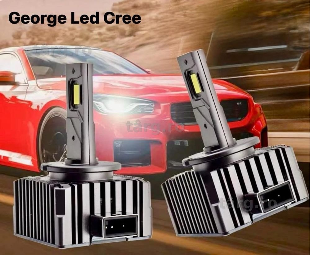 Set Doua  2 Becuri Led D1S,D2S,D3S,D4S,D8S/180W/23000Lm /Garantie