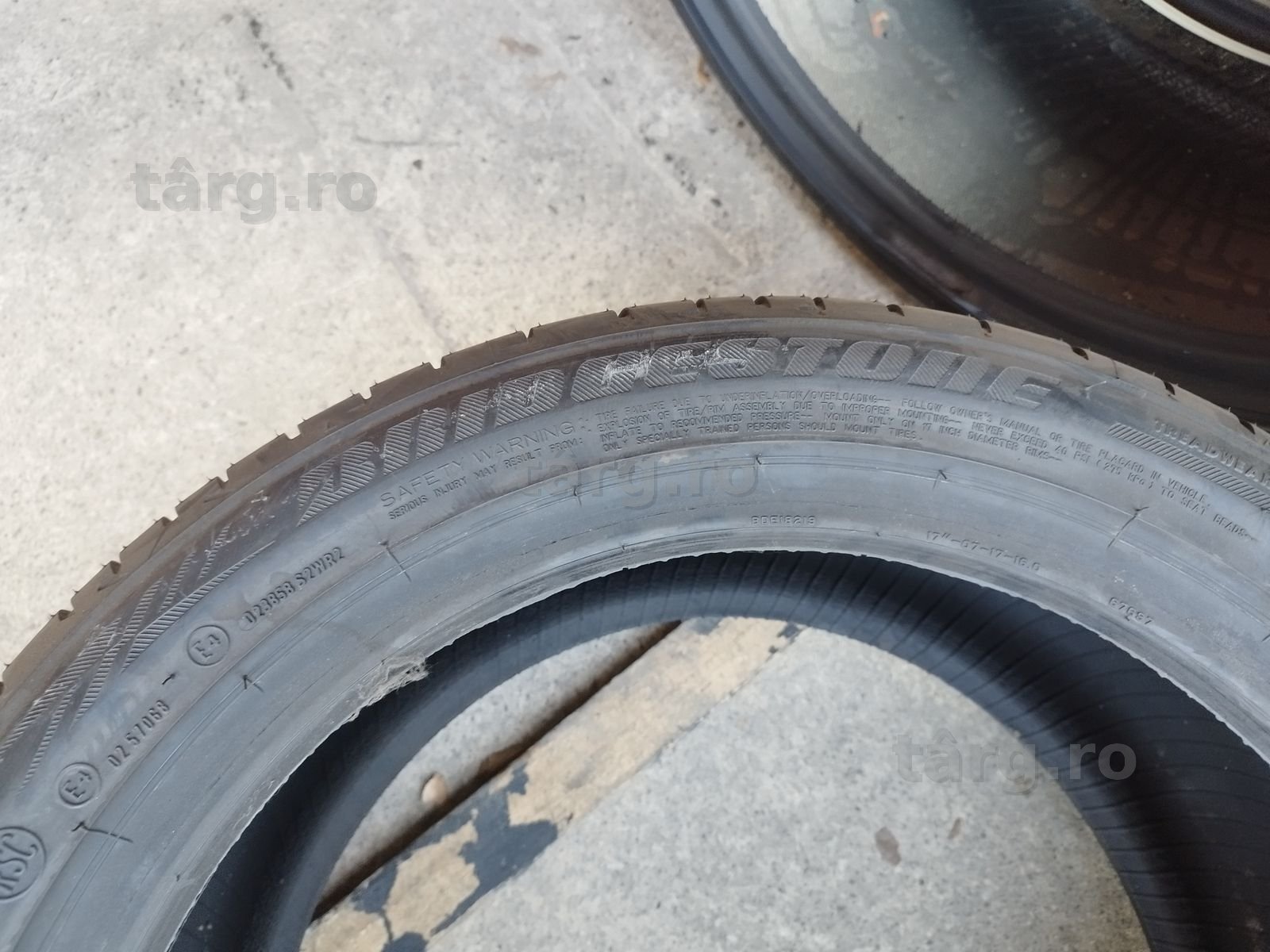 2 anvelope de vară  Noi RFT Bridgestone 245/40/17 5