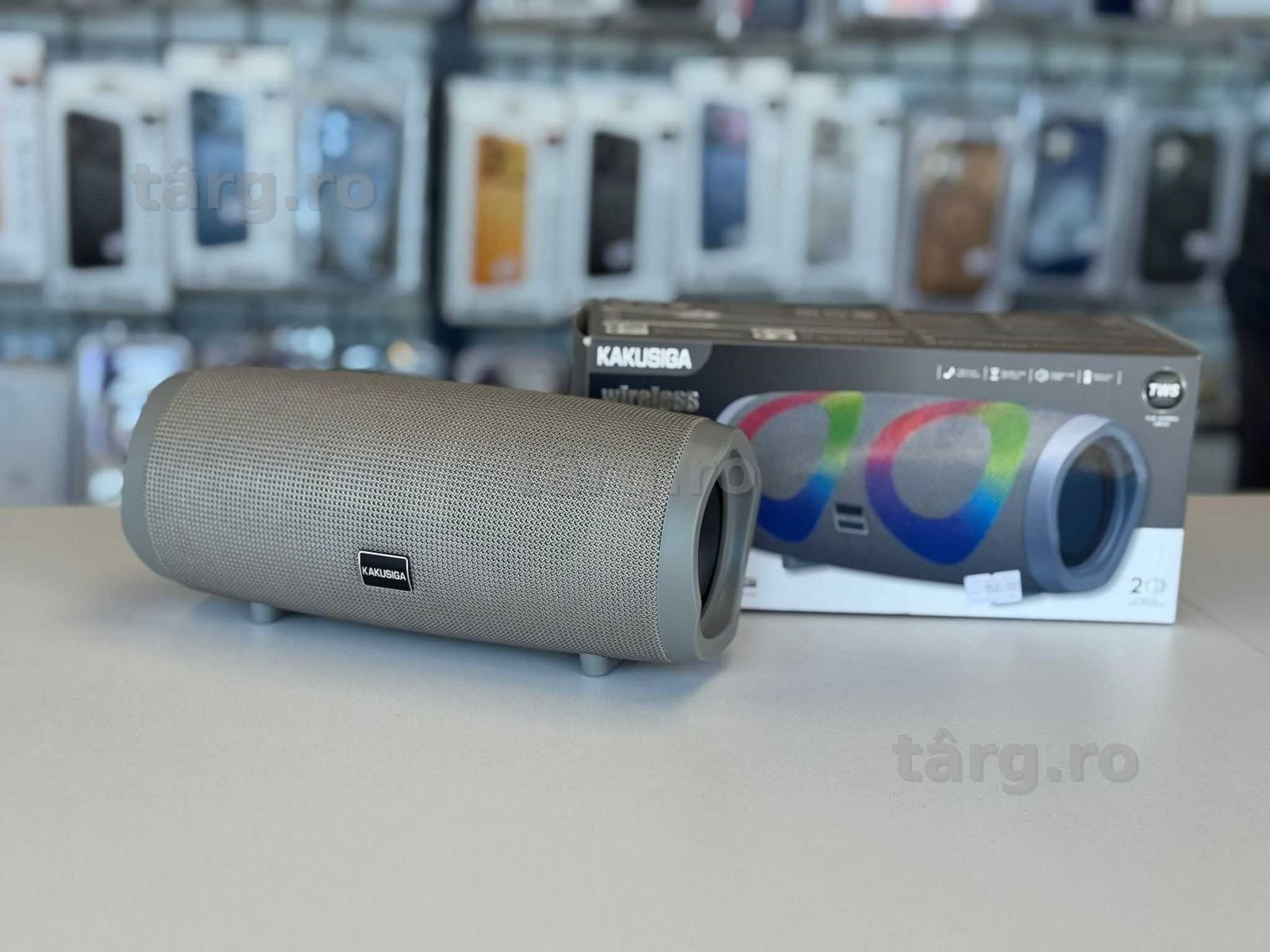 Boxa Portabila, Baterie 1800mAh, BT 5.0, Lumini RGB, Autonomie 4 Ore, 2