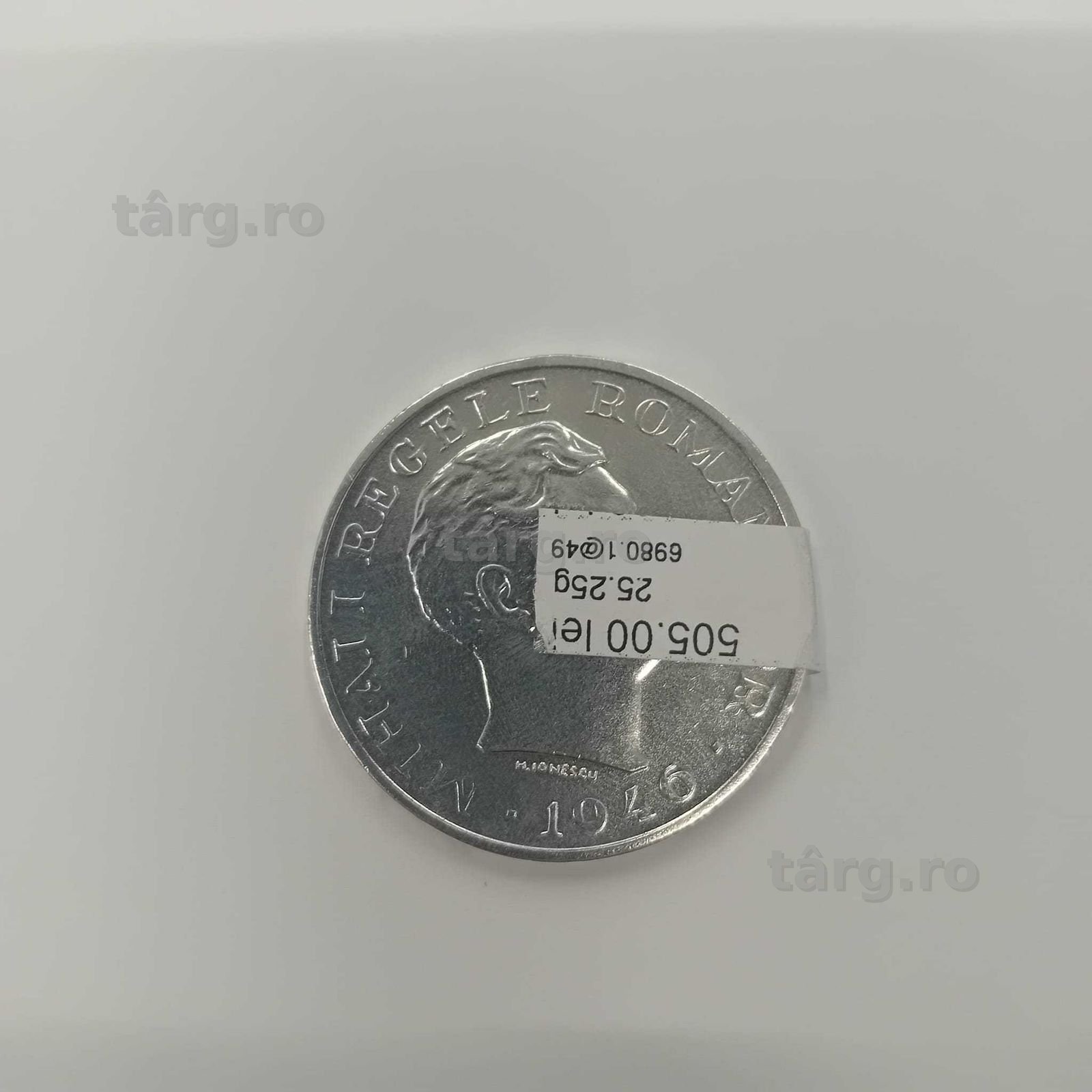 Moneda Argint Regele Mihai 1 (ag49 Esplanada b.6980) 2 ani garantie 2