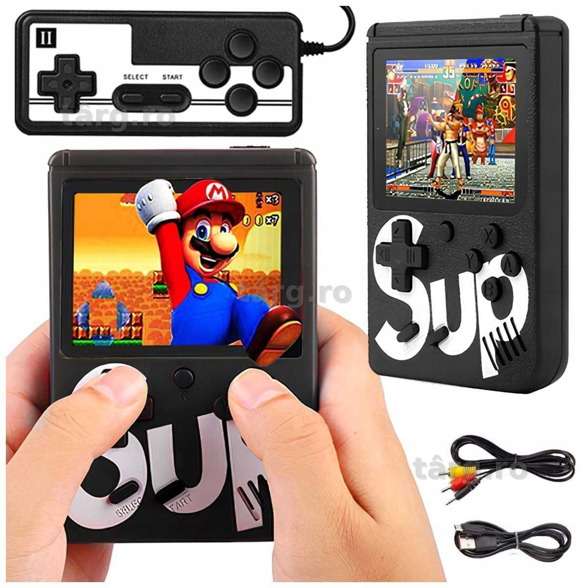 Consola portabila 400 jocuri LCD conectare TV controller 2 jucatori
