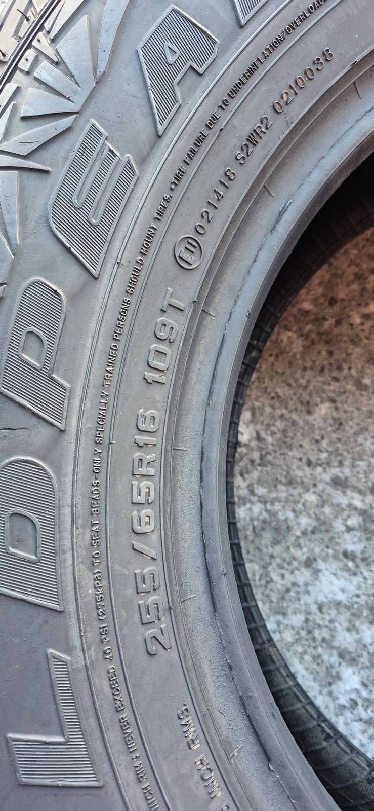 2 anvelope M+S AT Falken 255/65/16.Pretul este pe bucata. 5