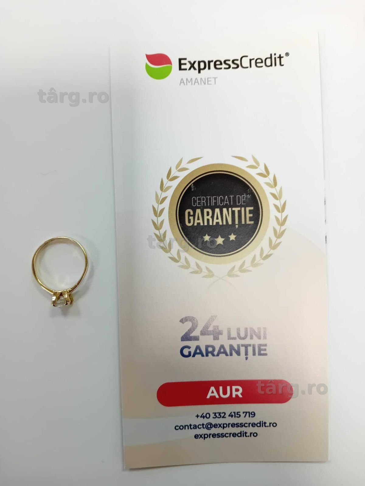 (Ag33) Inel Aur 14K/Garantie 2 ani 2