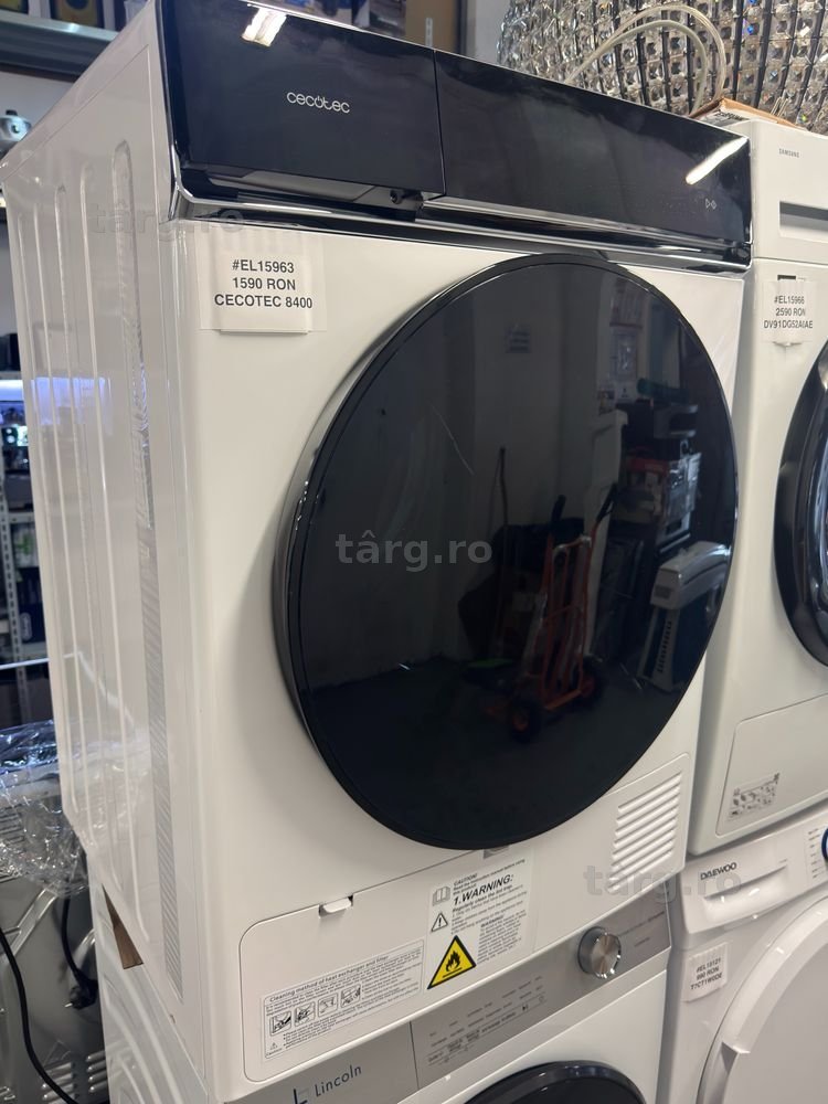 Uscător cu pompă de căldură 8kg Cecotec Bolero DressCode 8400 Inverter A+++
