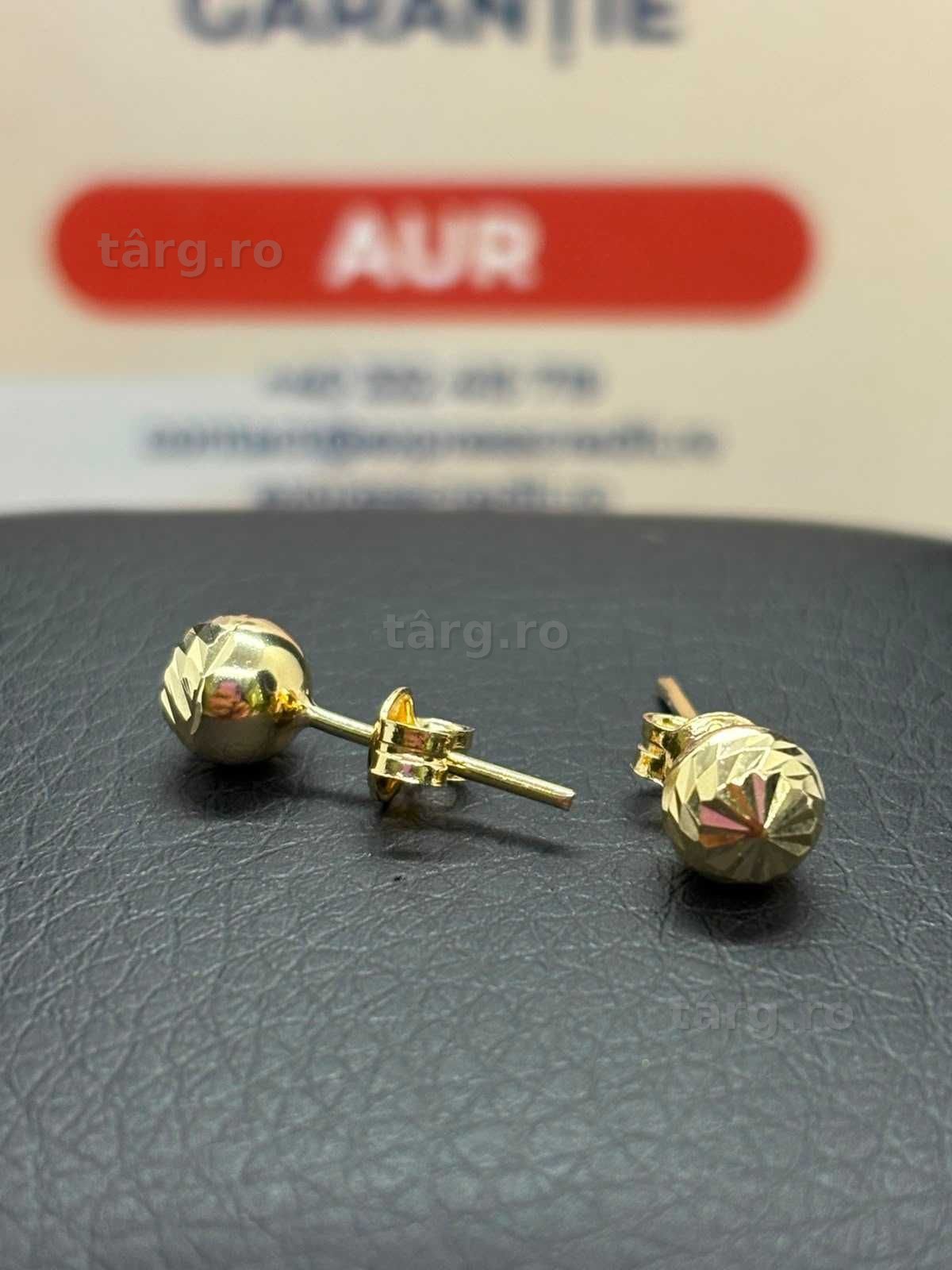 Cercei aur 14k 1.12g (B.25698 AG31 Barboi) Garantie 2 ani! 2