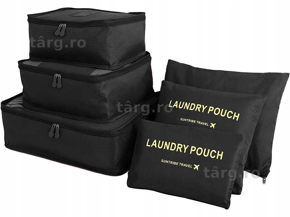Set 6 genti organizatoare de calatorie pentru depozitare haine valiza