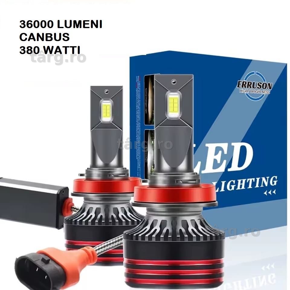 Kit Becuri Led  H8,H9,H11,H16,HB3,Hir2 380W/38000Lm