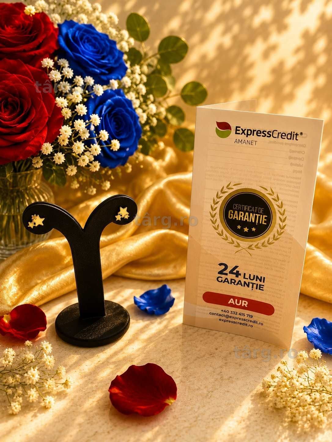 Cercei aur 14K 1.16gr (Ag25 Belvedere B.43164.2)-Garantie 2 Ani! 3