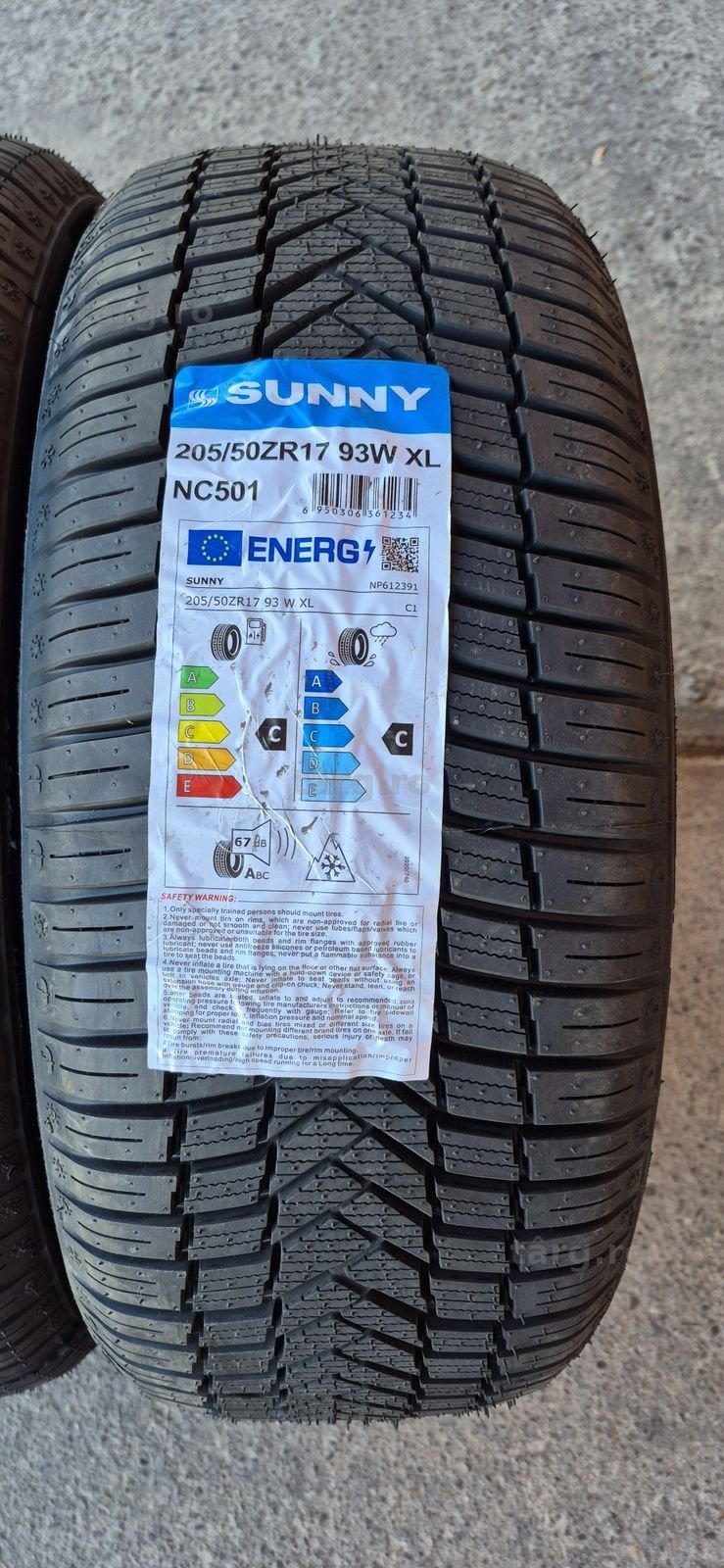4 anvelope M+S noi Sunny 205/50/17,dot 2024.Pretul este pe bucata. 3