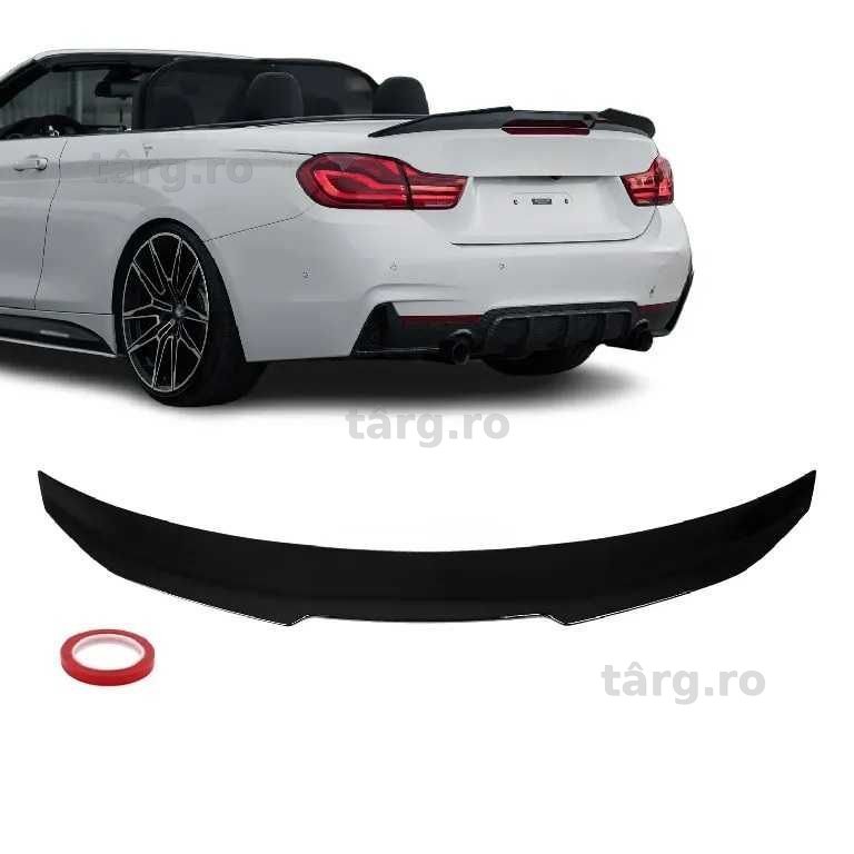 Eleron Codita Portbagaj BMW 4er F33 F83 M4 High Kick PSM, Negru Lucios