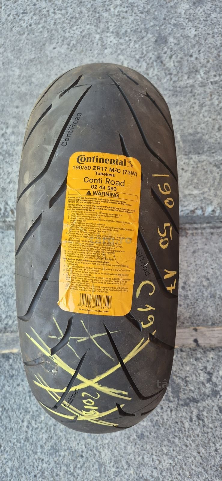 O anvelopa moto spate noua Continental 190/50ZR17 M/C