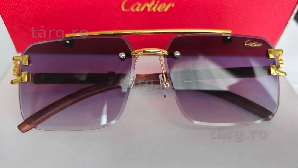 Ochelari de soare Cartier Leopard Purple